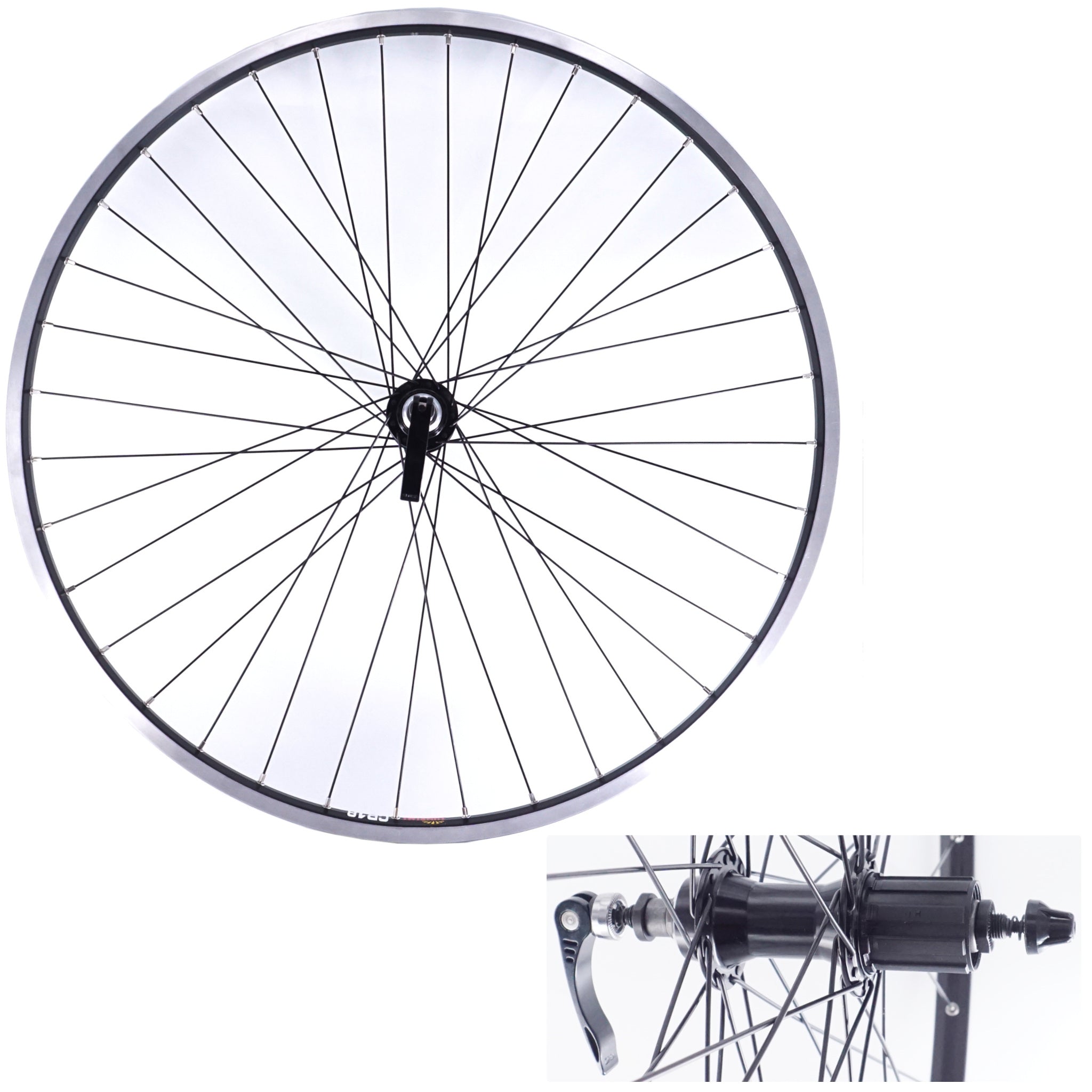 Sun Ringle Rear Hub Sun Ringle CR-18 700c Black Hybrid Bike Rear Wheel - Cassette (135mm ...