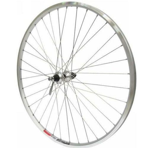 Alex Doublewall 700c Silver Hybrid Rear Wheel 135mm Cassette Type QR Hub - The Bikesmiths