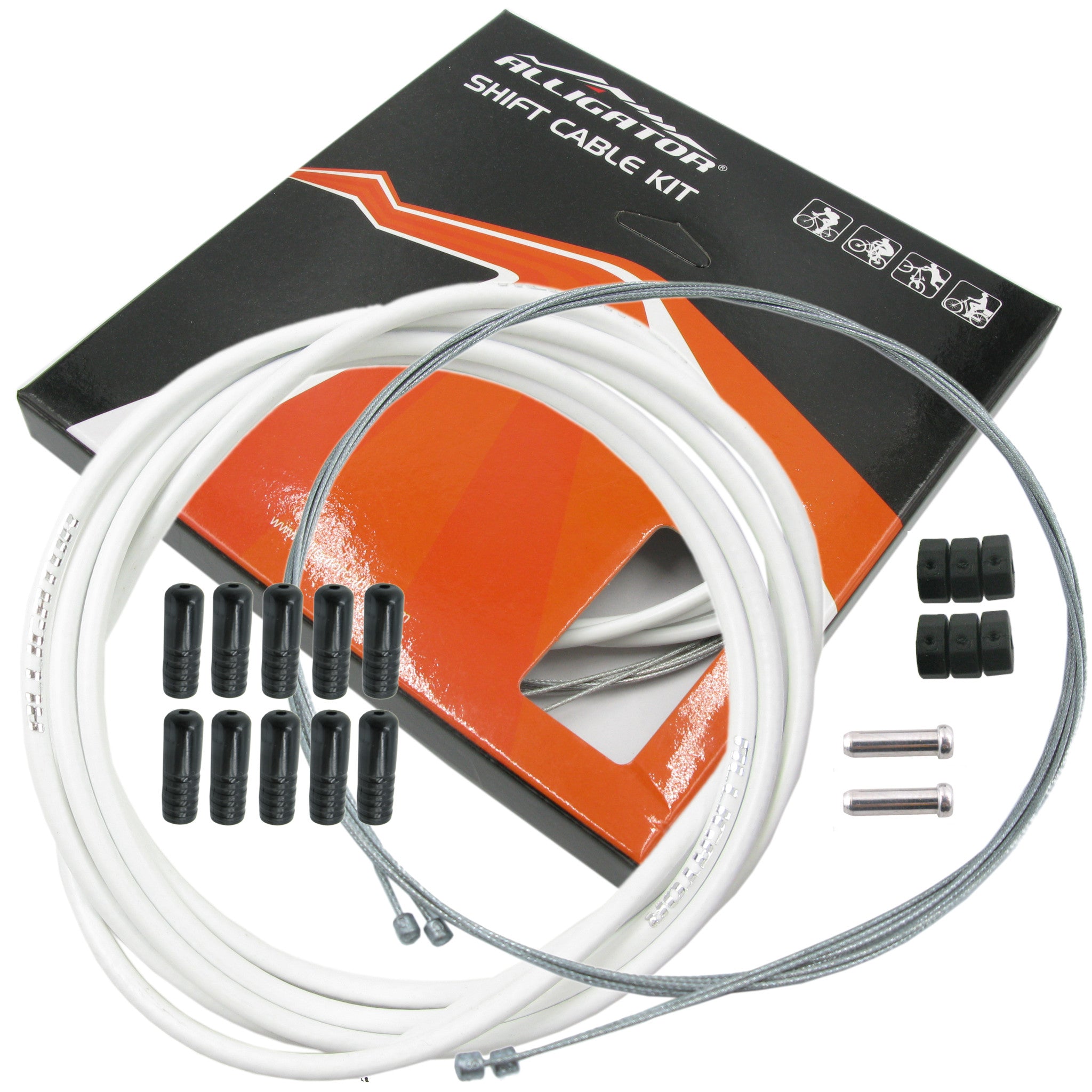Buy white Alligator Reliable Shift Cable and 4mm Housing Set