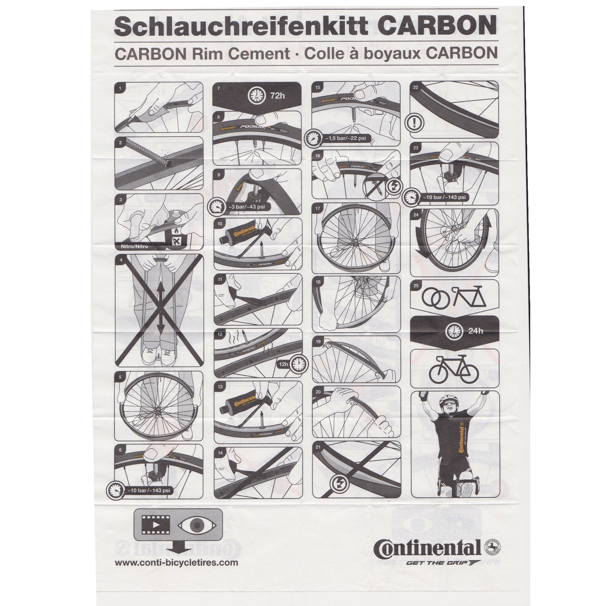 Continental Sprinter Gatorskin 28" 700c Folding Tubular Tire - Single - TheBikesmiths