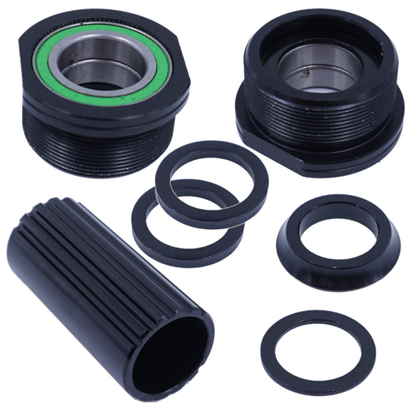 BK51 Alloy Threaded Sealed Euro Mid Bottom Bracket 19mm Black - The Bikesmiths