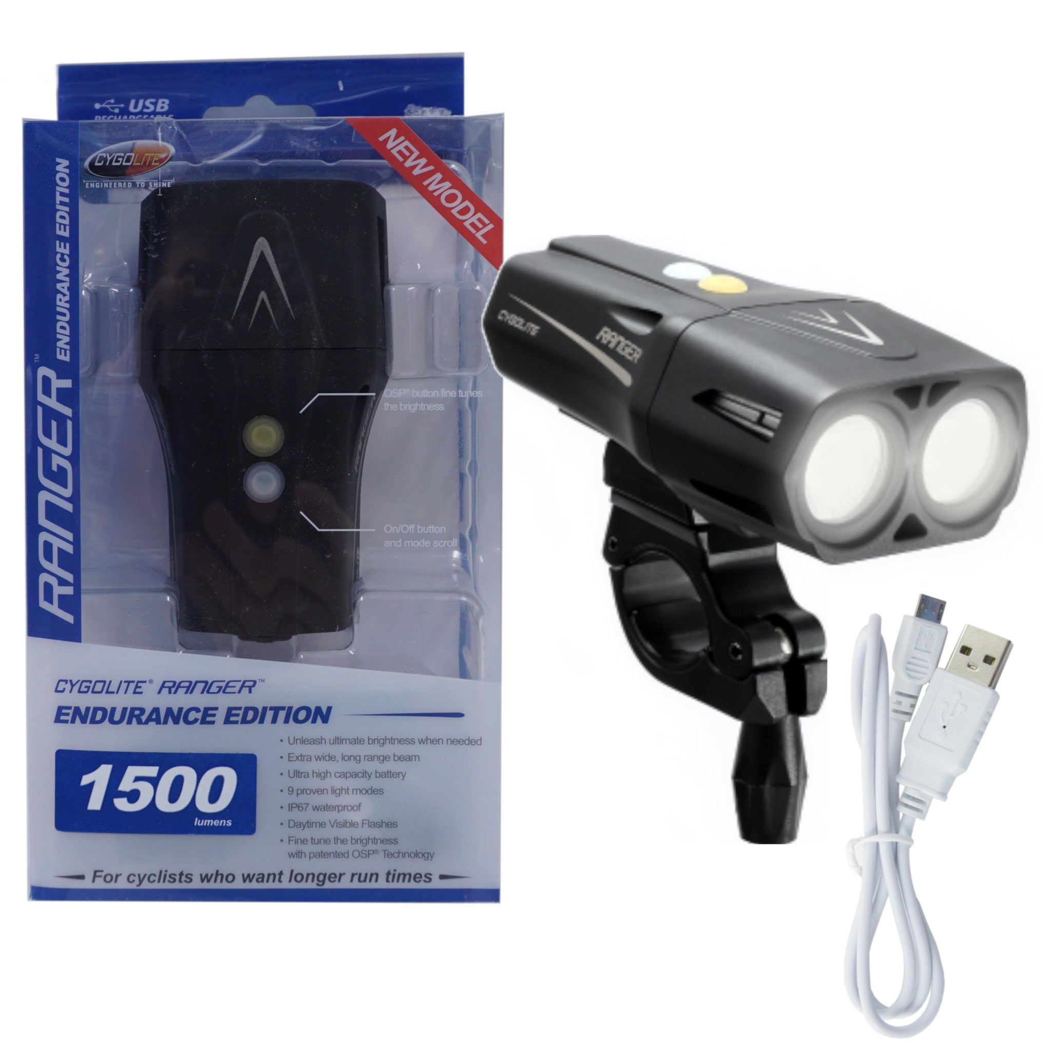 Cygolite Ranger 1500LM  Endurance Edition USB Headlight