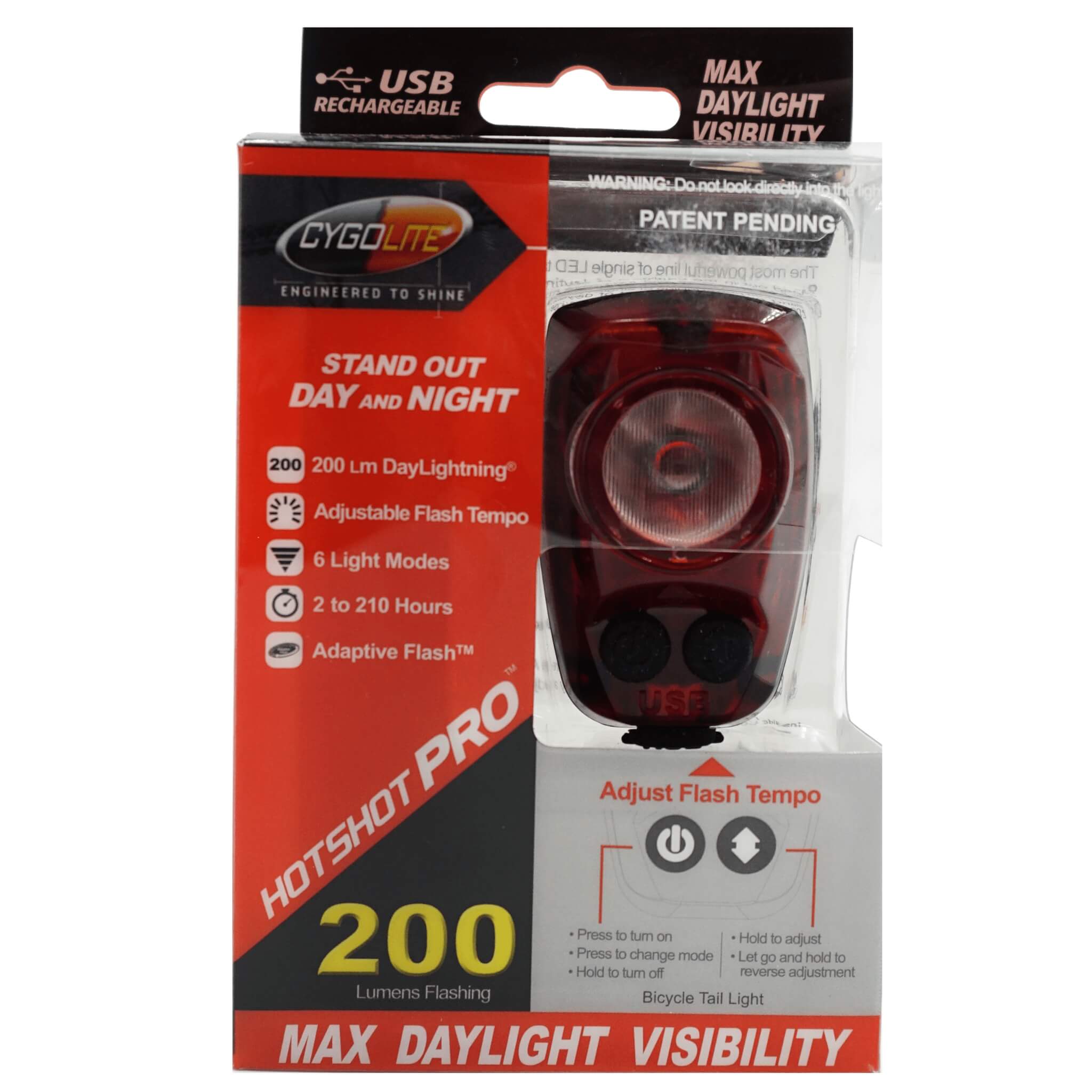 Cygolite Hotshot Pro 200 USB Rechargeable Tail Light - TheBikesmiths