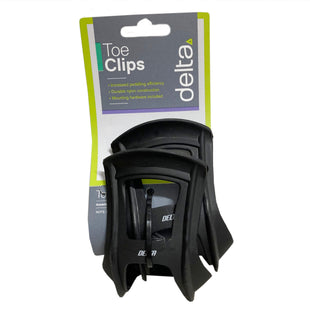 Delta Pair Half Toe Black Nylon Resin Clips - The Bikesmiths