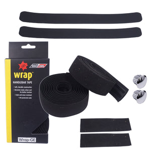EndZone VLT-001 Velo Black Gel Cork Handlebar Tape Black