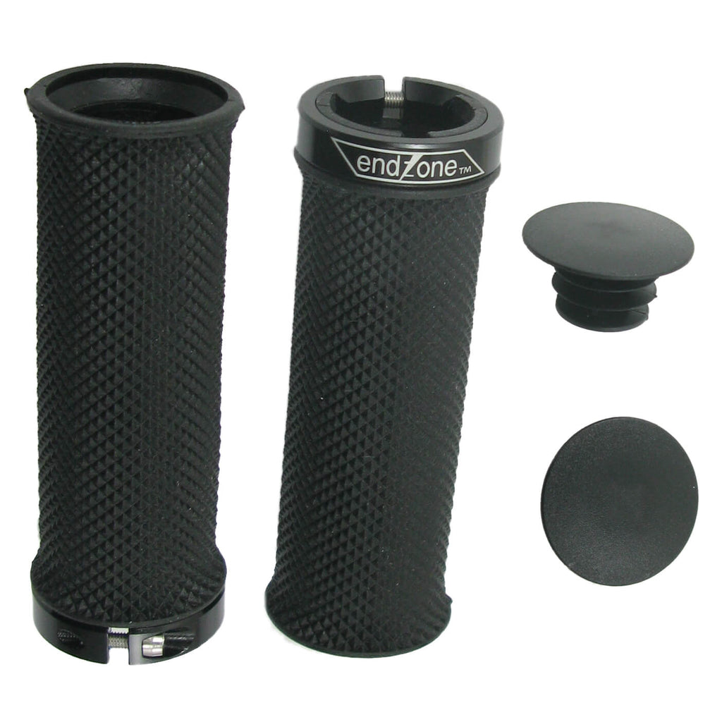 End Zone Lock-On Grips w/ Metal Clamps 92mm - TheBikesmiths