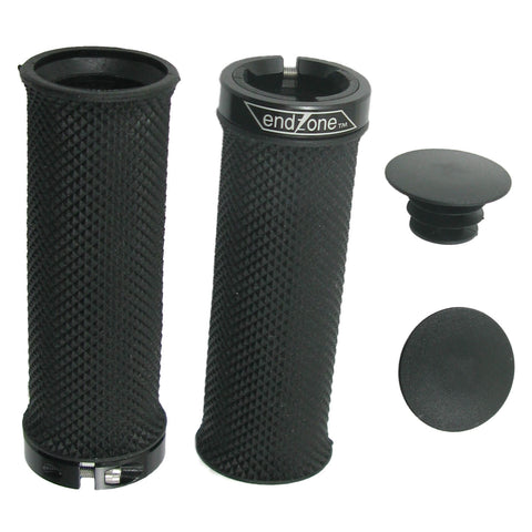 Image of End Zone Lock-On Grips w/ Metal Clamps 92mm - TheBikesmiths