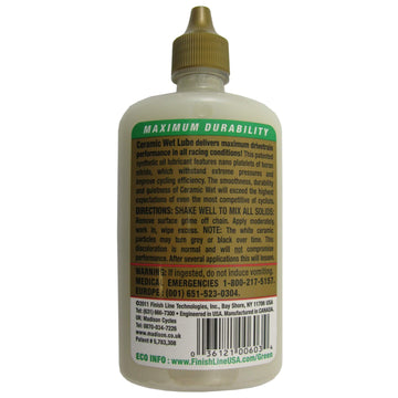 Finish Line Ceramic Wet Lube 4 oz - TheBikesmiths