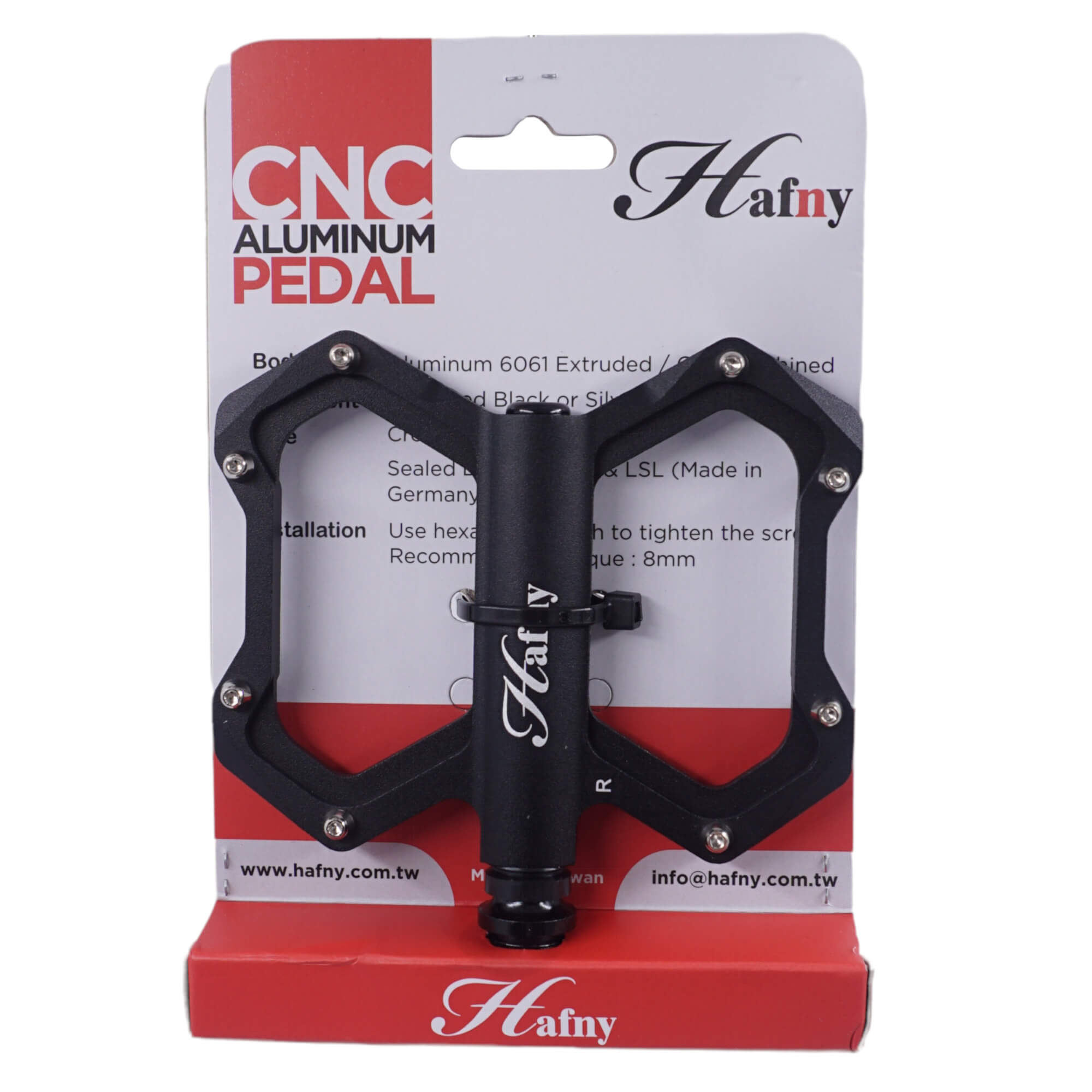 Buy black Hafny HF1300 CNC Alloy Platform Pedals With Replaceable Pins