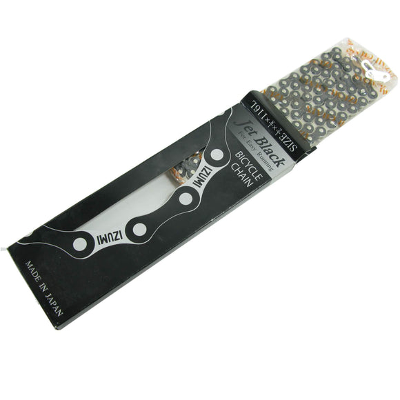 Izumi Jet Black 1/8" Single Speed Chain - TheBikesmiths