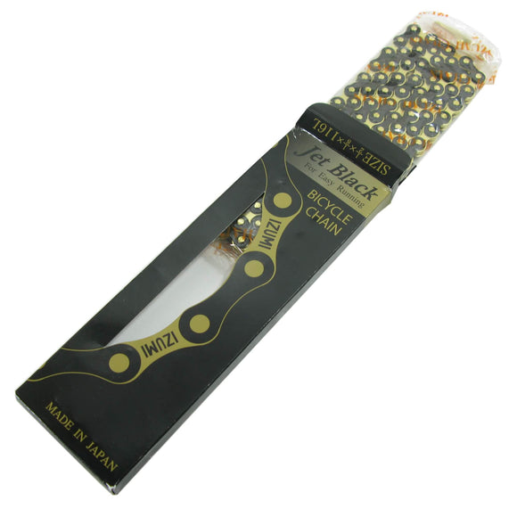 Izumi Jet Black 1/8" Single Speed Chain - TheBikesmiths