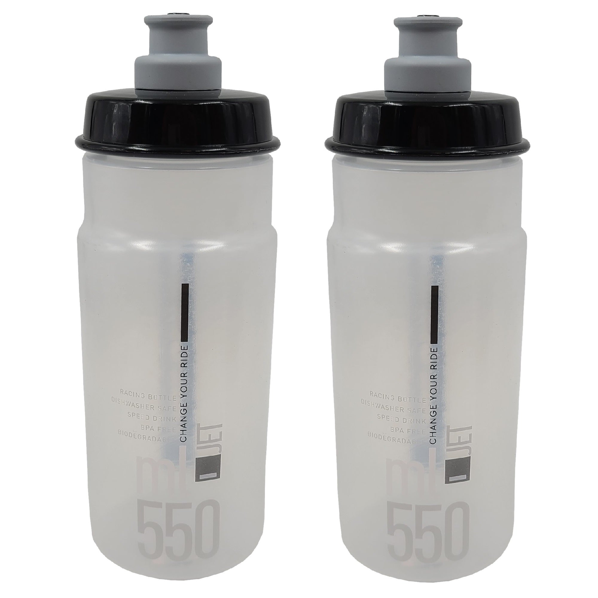 Buy clear-gray-logo Elite Jet Water Bottle Assorted Colors