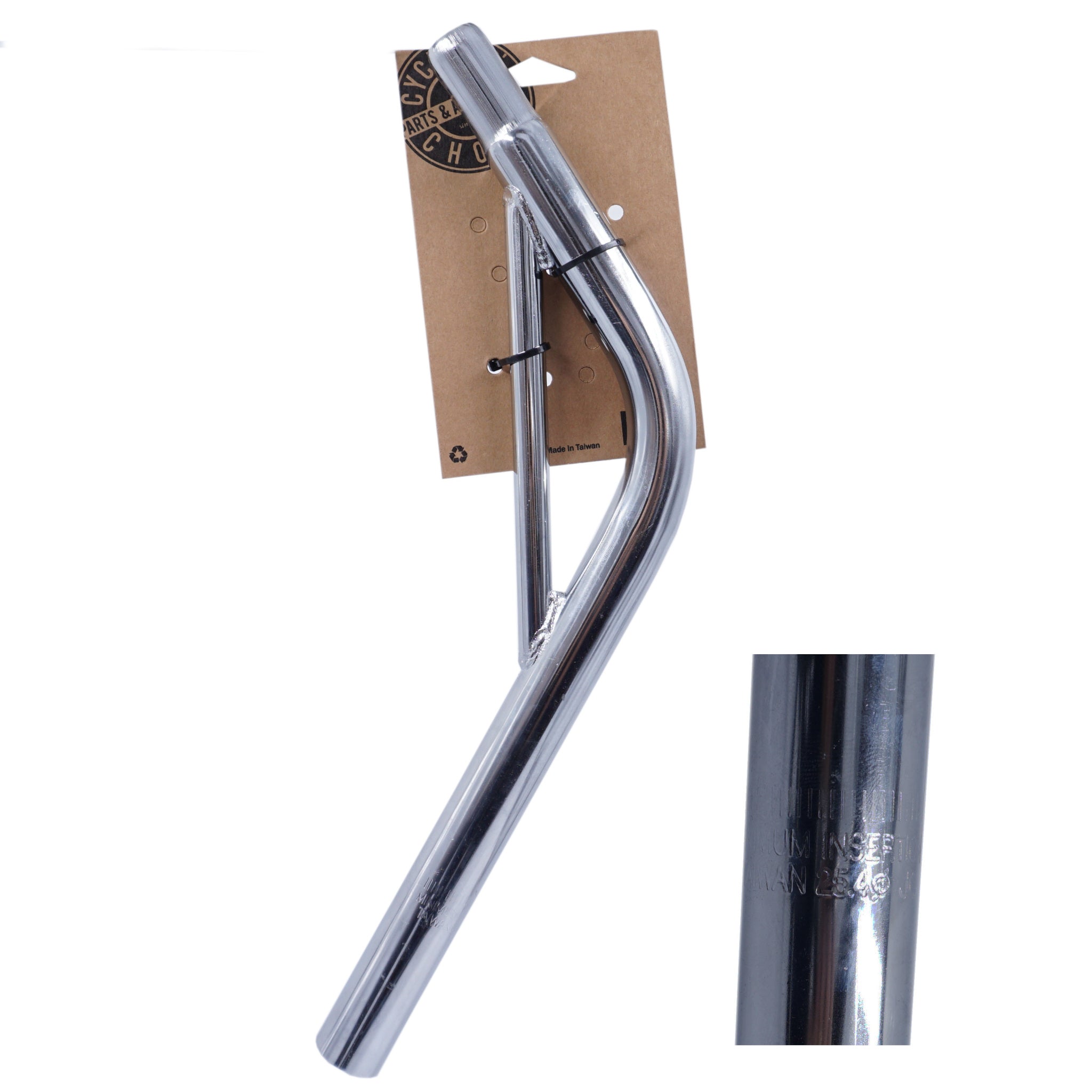 Classic JC-SP23 Braced Layback Chrome BMX Seatpost