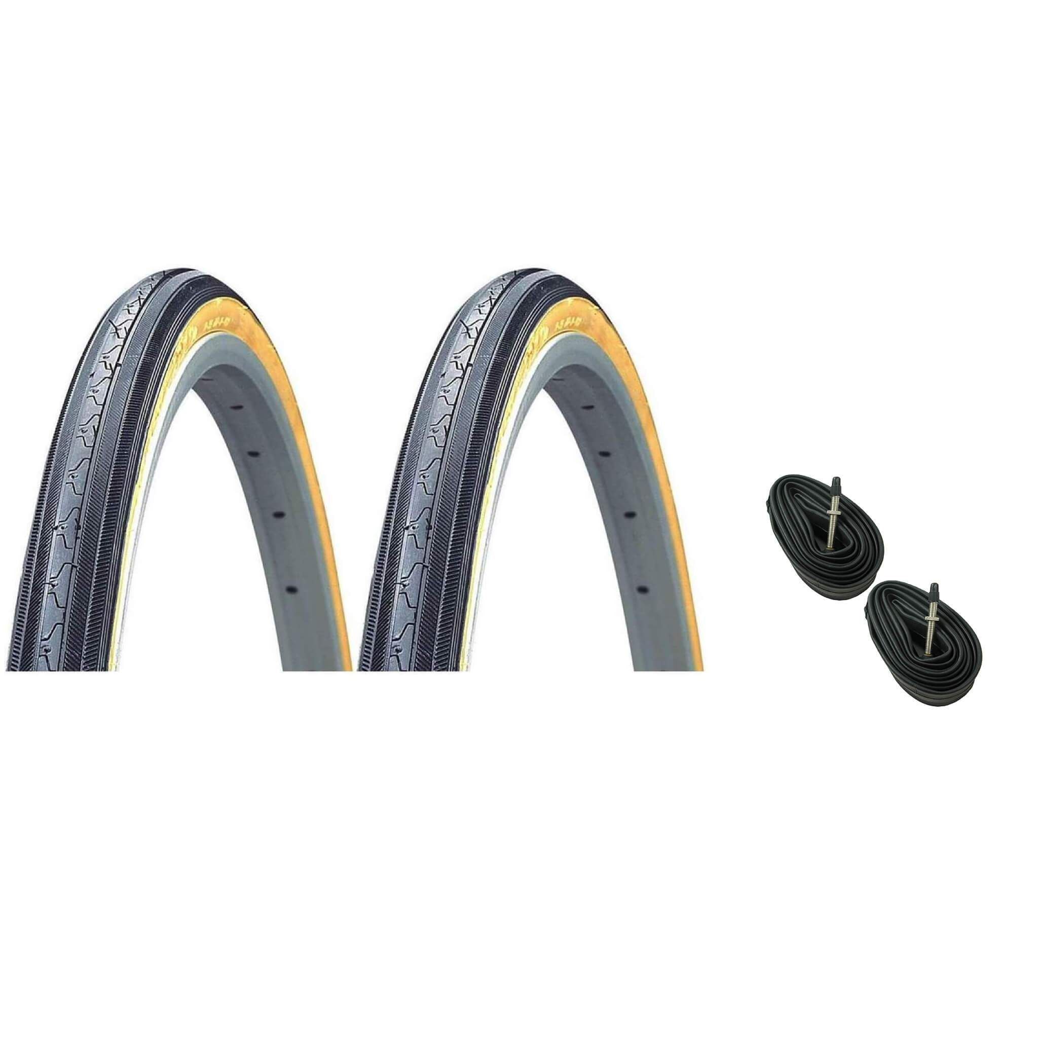 K35 27x1-1/4 gum-wall tire with Presta tube