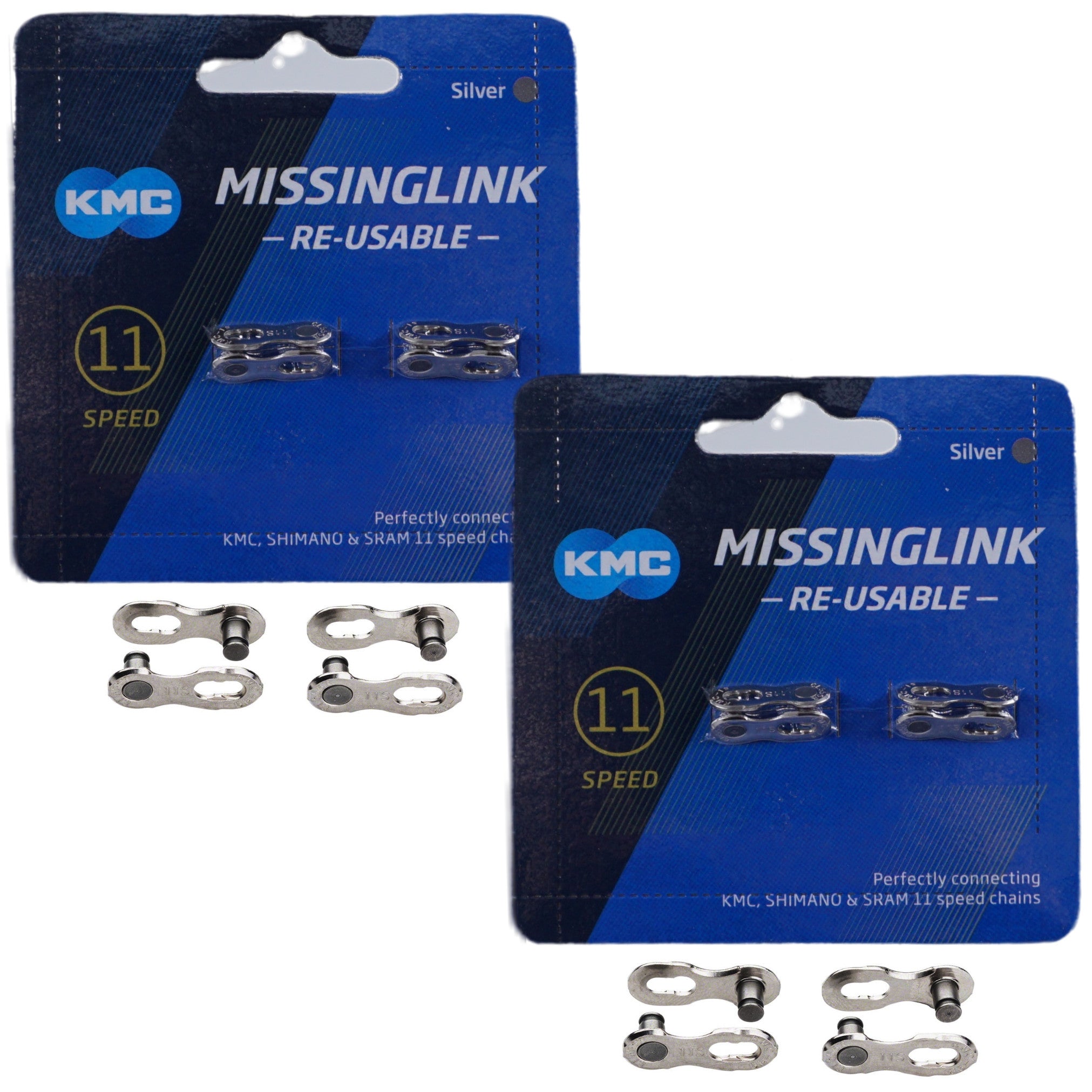 KMC MissingLink 11 Speed Silver Master Chain Link - The Bikesmiths