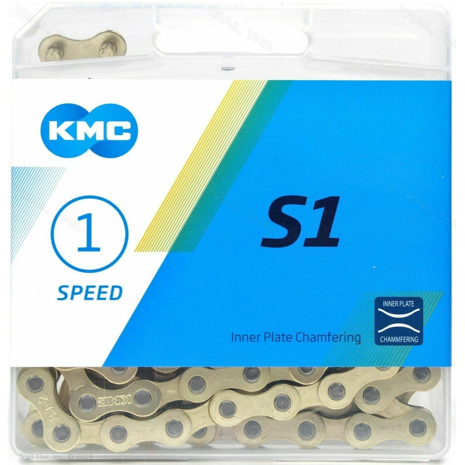KMC S1 1/8-inch Singlespeed Chain - Gold - The Bikesmiths