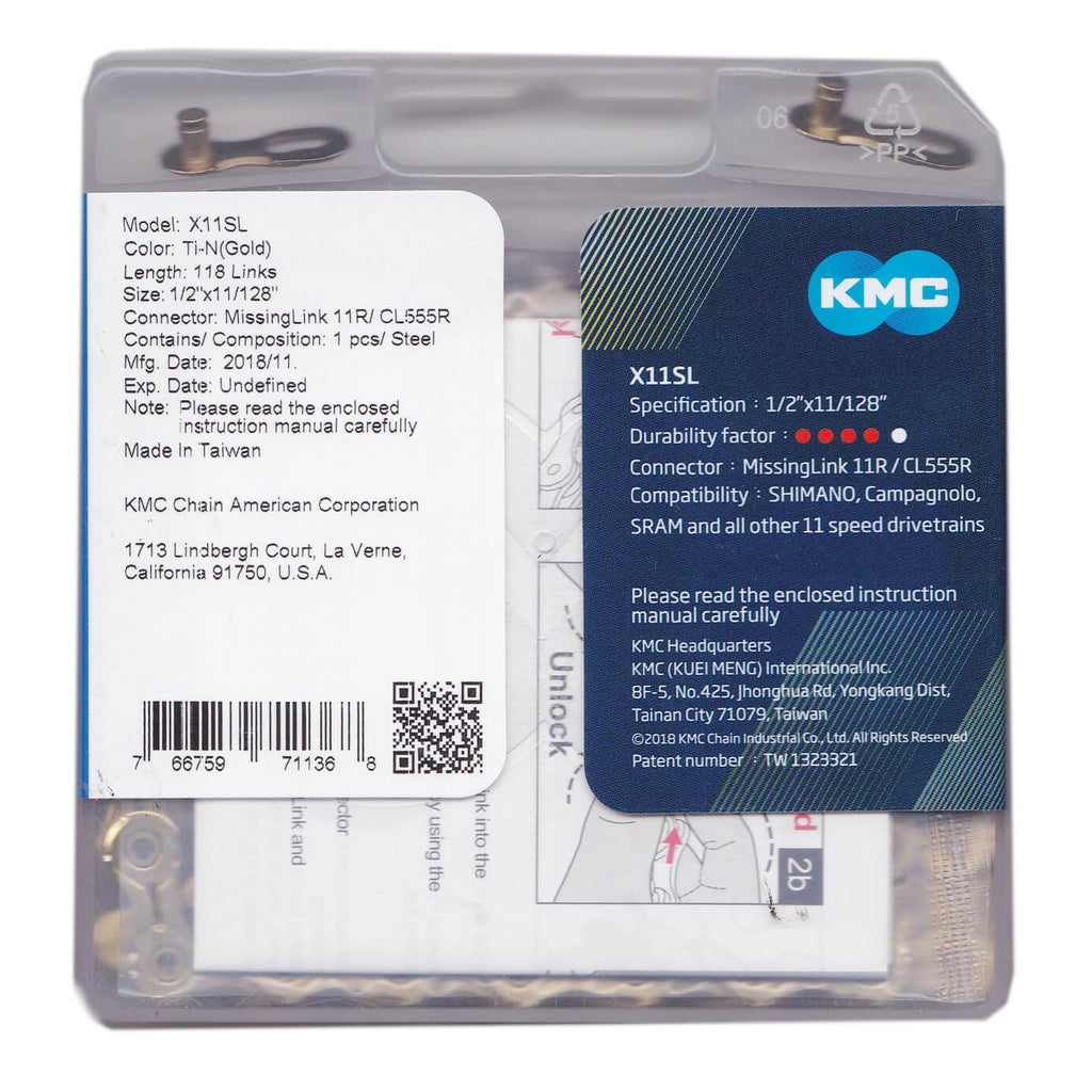 Kmc x11sl gold 11 speed chain clearance
