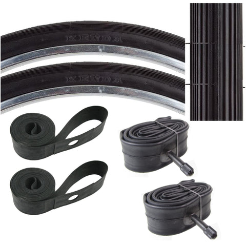 Image of Kenda K23 26x1-3/8x1-1/4 37-597 Schwinn S6 Tire Tube & Strip Kit
