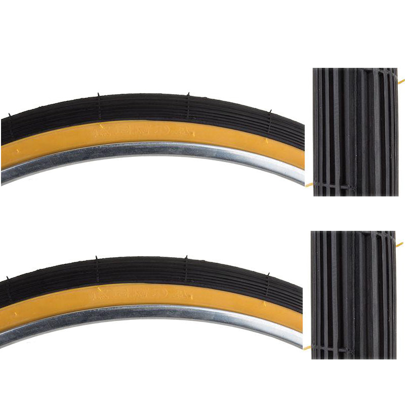 Kenda K23 26 X 1-3/8 X 1-1/4 Bike Tire & Tube Kit (2 Tires, 2 Tubes, 2 Rim Strips) For Schwinn S-6