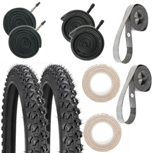 Kenda K831 Alpha Bite 26-inch Tire +Tube and Rim Strip Kit