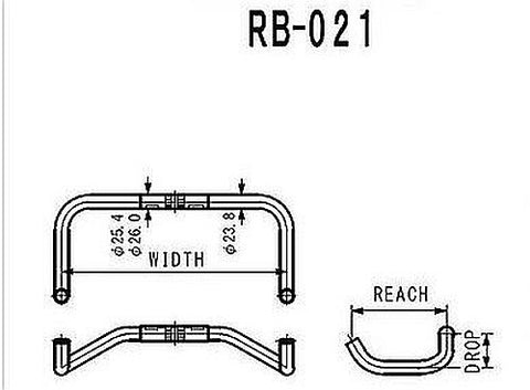 Image of Nitto RB-021 Pursuit Bullhorn Drop Handlebar