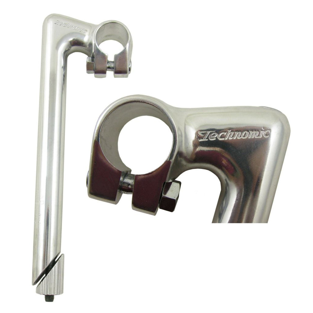 Nitto Technomic NTC-225 22.2mm Silver Long Quill 25.4mm Clamp Stem