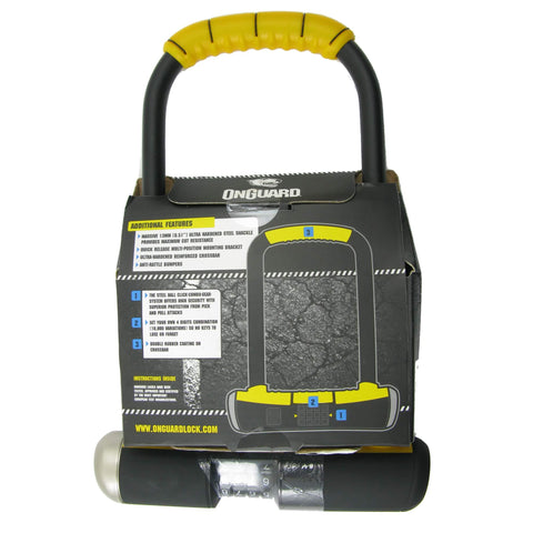 Image of OnGuard 8010C Bulldog 9x4.5" Combo U-Lock - TheBikesmiths