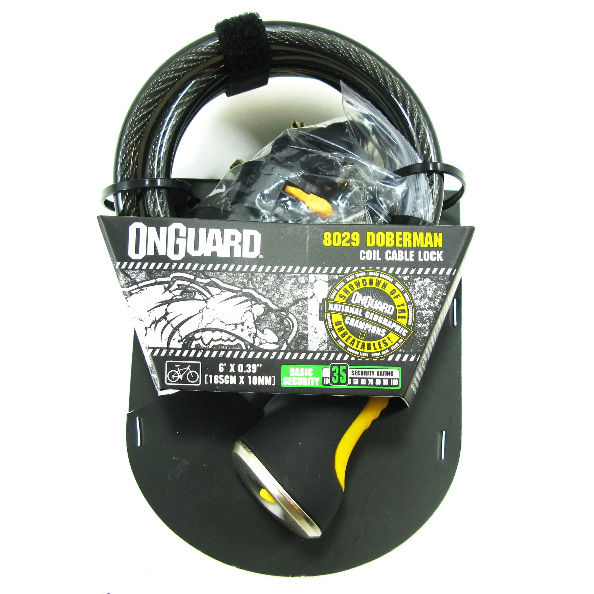OnGuard Doberman 8029 With Key Lock 8mm x 6' Cable - TheBikesmiths