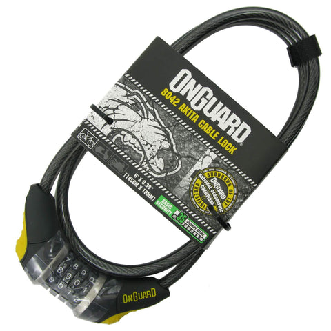 Image of OnGuard 8042 Akita 185cm x 10mm Combo Cable Lock - TheBikesmiths
