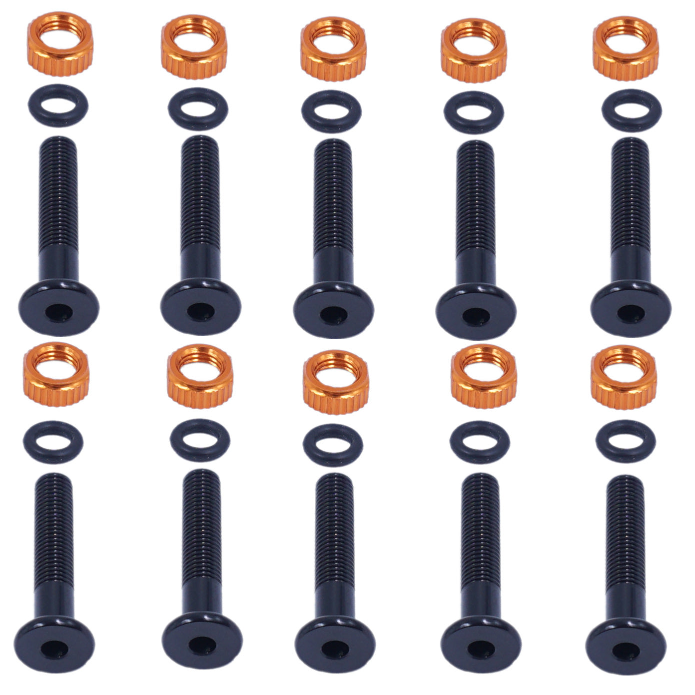 Orange Seal 32mm Tubeless Versa Valve Stems w-Locknuts and O-Rings