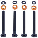 Orange Seal Tubeless 60mm or 80mm Blank Versa Valve Stems w-Locknuts and O-Rings - The Bikesmiths