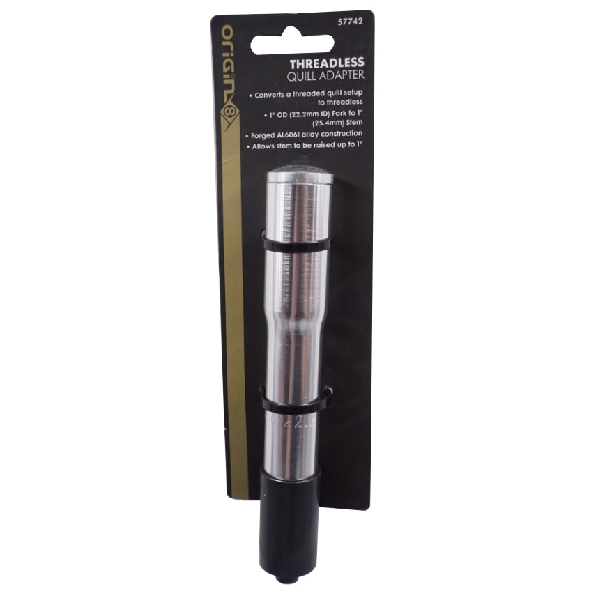 Origin8 1-inch Quill to Threadless Stem Adapter 22.2mm to 25.4mm