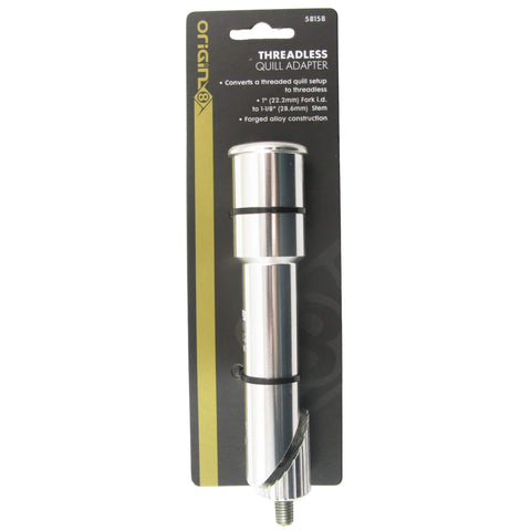Origin8 Threadless Quill Adapter converts 1 inch threaded to 1 1 8
