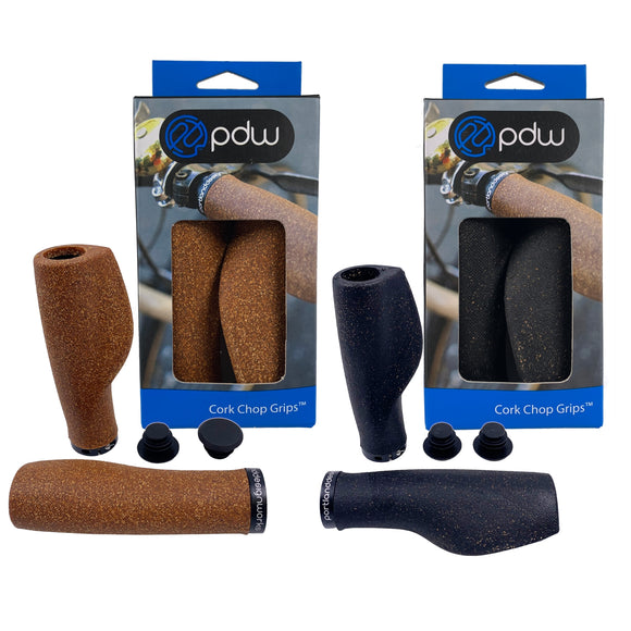 PDW Cork Chops Ergonomic Cork Lock-On Grips - The Bikesmiths