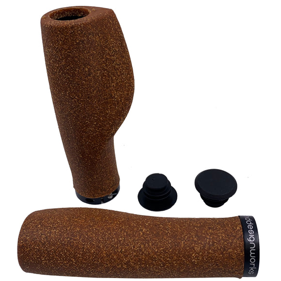 PDW Cork Chops Ergonomic Cork Lock-On Grips - The Bikesmiths