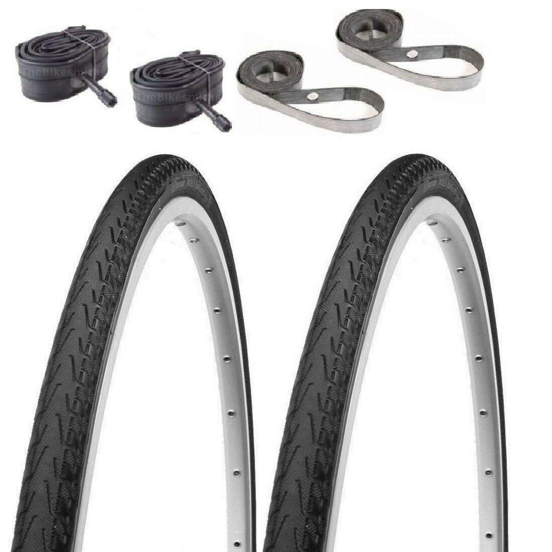 Panaracer Pasela 27" Schrader Valve Tube & Rim Strip Bicycle Tire Kit