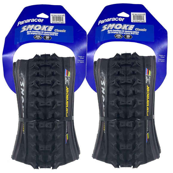 Two Panaracer 26x2.10 Rear Smoke folding blackwall tire MTB