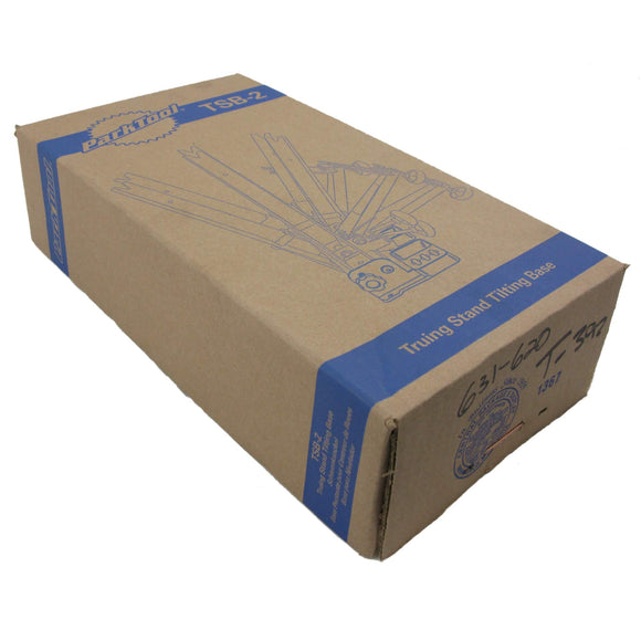 Park Tool TS-2.2p Truing Stand with TSB-2.2 Base.   Photo shows the packaging of the stand.