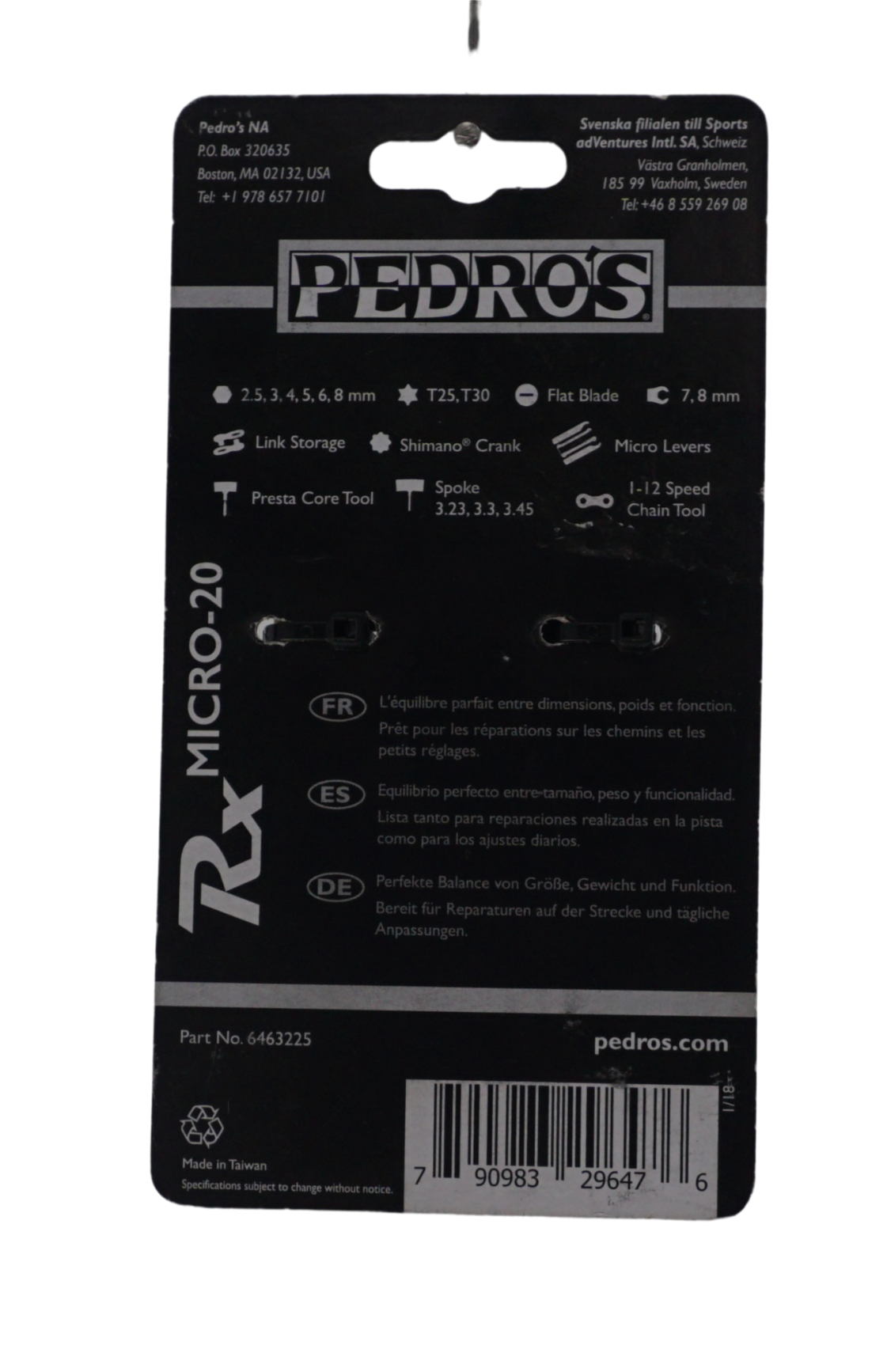 Pedro's RX Micro-20 Deluxe Multi Function Tool - The Bikesmiths