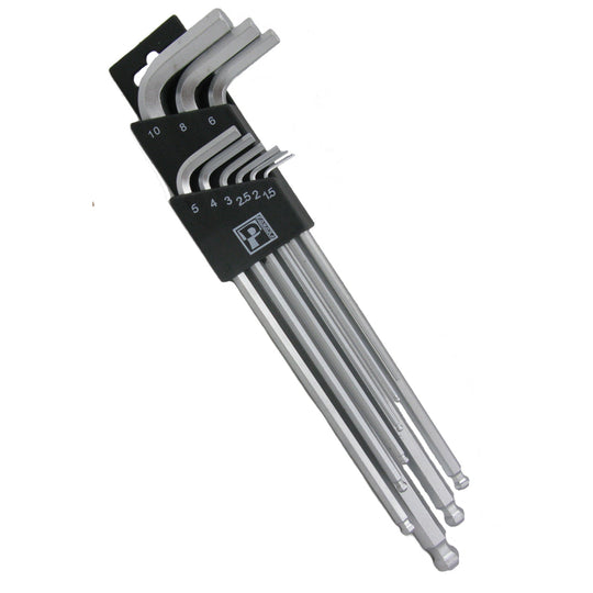 Pedro's L Hex Wrench Set - 9 piece Metric Hex Wrench Set With Holder