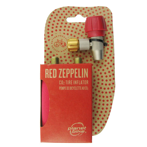 Image of Planet Bike 1019 Red Zeppelin CO2 Inflator w-2 Cartridges - TheBikesmiths