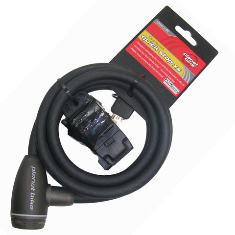 Image of Planet Bike Quickstop 12mm x 6 ft Key Cable Lock - TheBikesmiths