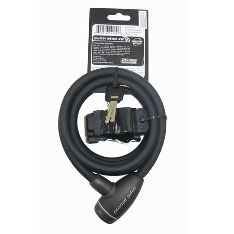 Image of Planet Bike Quickstop 12mm x 6 ft Key Cable Lock - TheBikesmiths