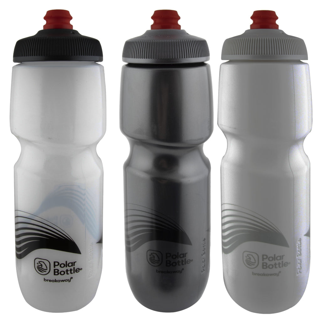 30 oz Breakaway® Water Bottle Wave Charcoal/Black by Polar Bottle