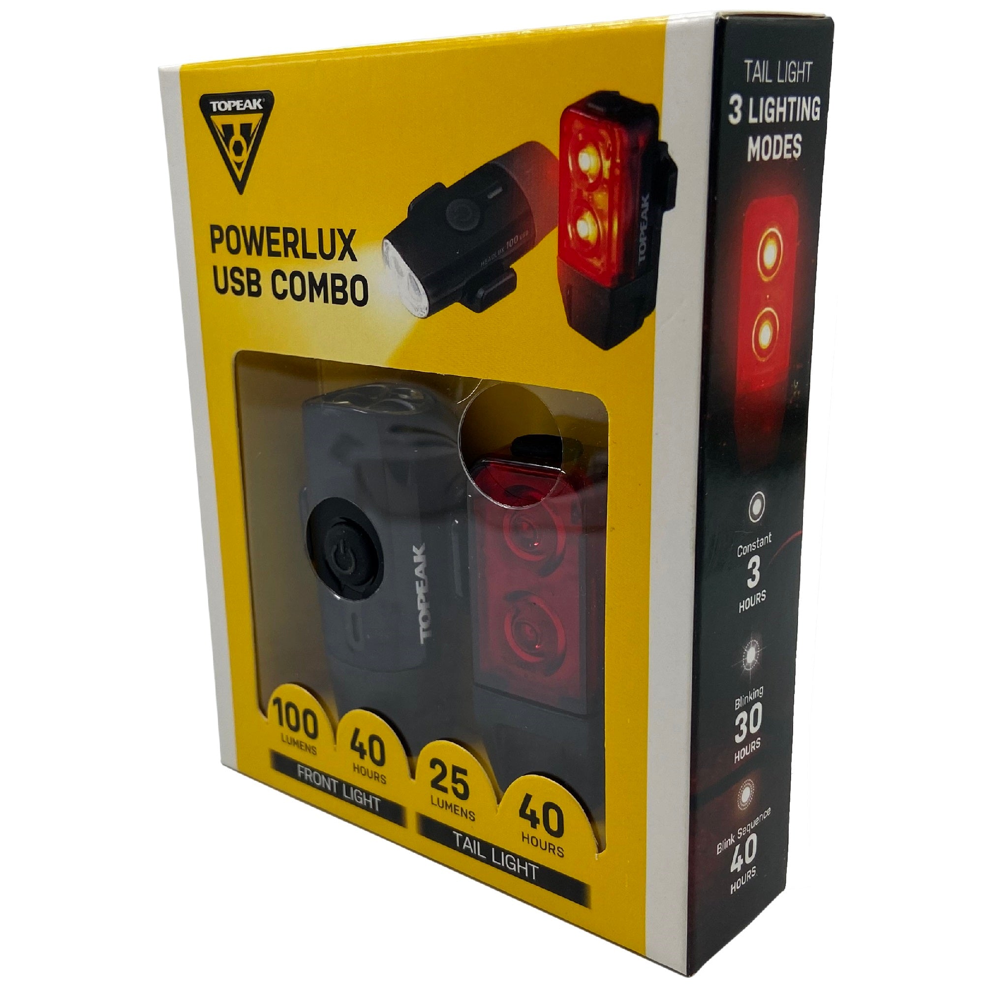 Topeak PowerLux Headlight/Taillight Set - USB Rechargeable - The Bikesmiths