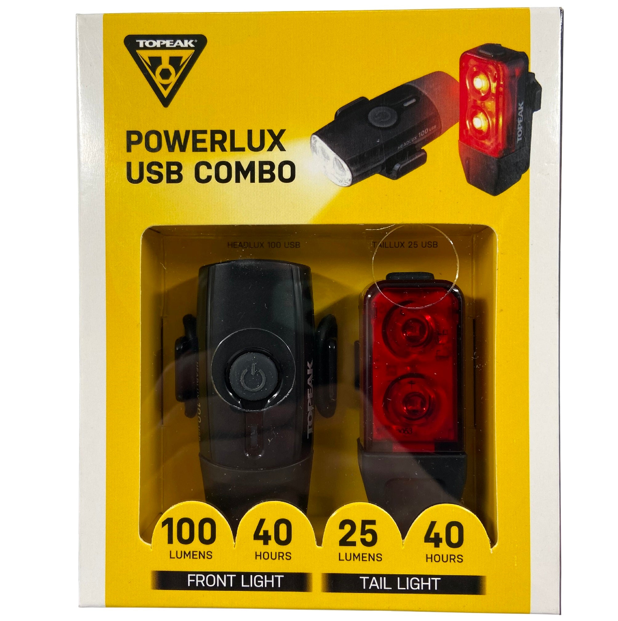 Topeak PowerLux Headlight/Taillight Set - USB Rechargeable - The Bikesmiths