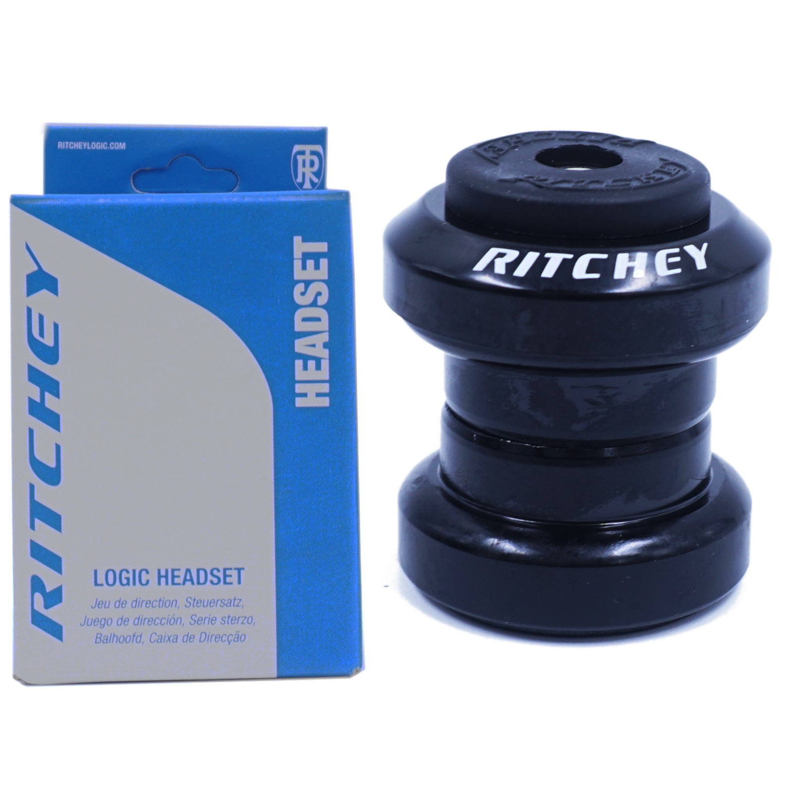 Ritchey Logic Comp Bike Headset 1-1/8" Black Threadless EC34/28.6 EC34/30 - The Bikesmiths