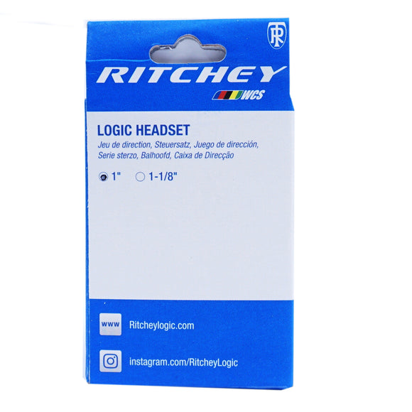 Ritchey WCS Logic Bike Headset 1" Black Threadless EC30/25.4 EC30/26 - The Bikesmiths