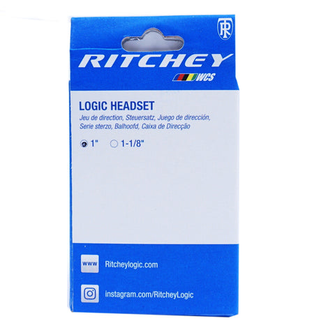 Image of Ritchey WCS Logic Bike Headset 1" Black Threadless EC30/25.4 EC30/26