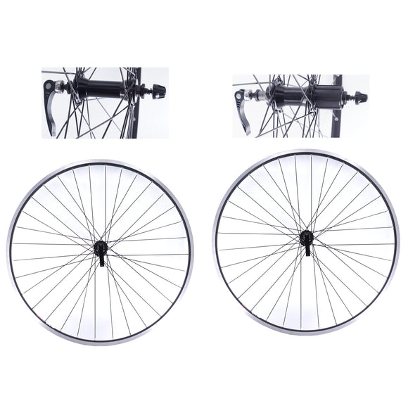 Sun Ringle CR-18 700c Front and Rear Cassette (130mm) Road Bike Black Wheelset - The Bikesmiths